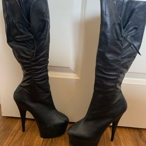 Pole dance boots - knee high